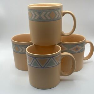 Treasure Craft Southwest Geometric Patterned Mugs (Set of 4)